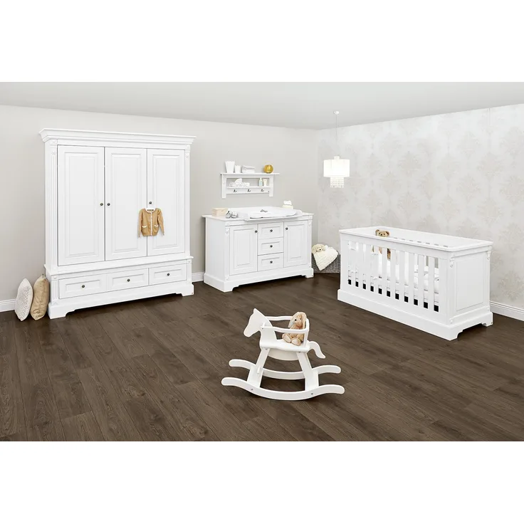 Pinolino 'Emilia' 3-tlg. Babyzimmer-Set weiß, breit, 3-türig