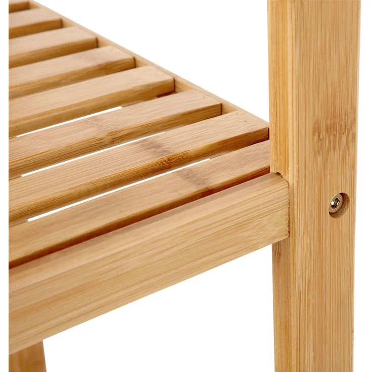 Songmics Badezimmer-Regal mit 5 Etagen, Bambus natur, 33 x 33 x 146 cm – Bild 7