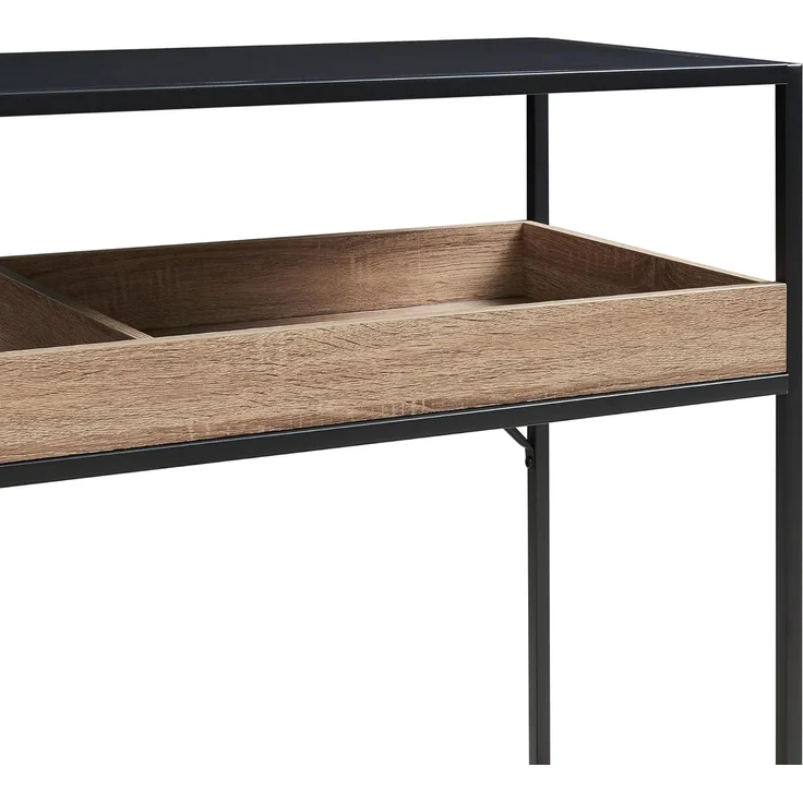 Konsolentisch Belana 110x40x80 cm Schwarz/Eicheoptik [en. casa] – Bild 7