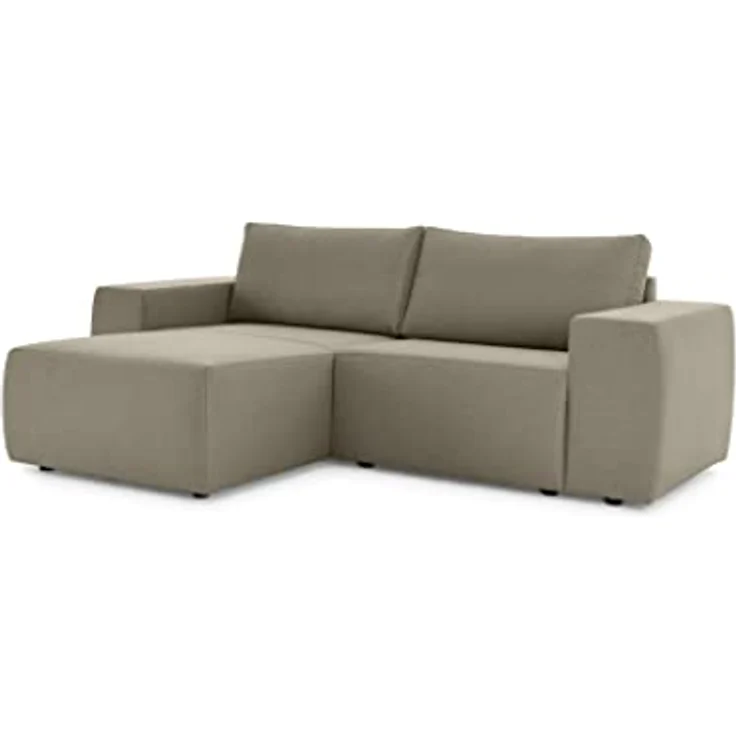 LOOKS by Wolfgang Joop Looks II Designer Ecksofa, Eckcouch, beidseitig montierbar, Polstersofa, Schlamm, 242 x 160 x 70 cm – Bild 5