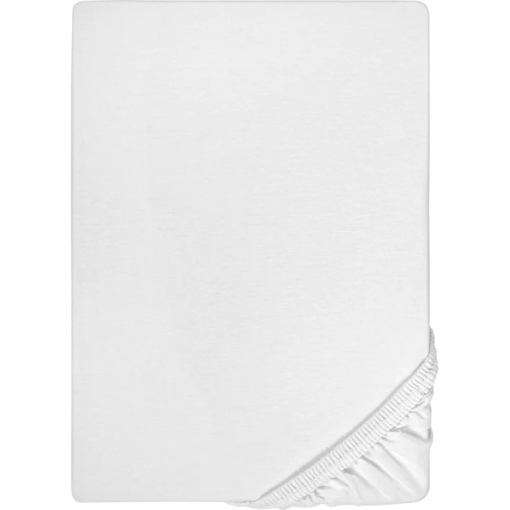 biberna Jersey-Elastic-Topper-Spannbetttuch 0077641, weiß, 1x 180x200 cm - 200x220 cm – Bild 4