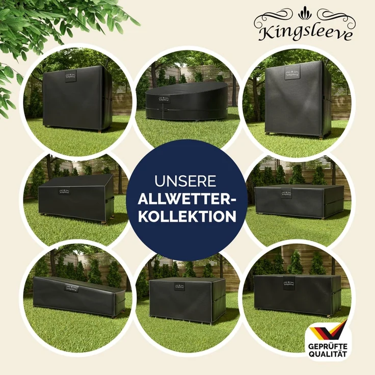 KINGSLEEVE® Abdeckung Hollywoodschaukel 175x125x160cm Wasserdicht Winterfest – Bild 9