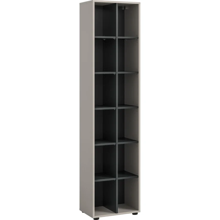 Stauraumregal B/H/T: 192x45x35 cm in Kaschmir Nachbildung und schwarz – Bild 1