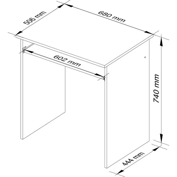Home Collective Computertisch Kleiner Schreibtisch Bürotisch Gaming Tisch mit Tastaturablage, Schreibtisch in weiß, ideal für Kinderzimmer und Heimbüro – Bild 3