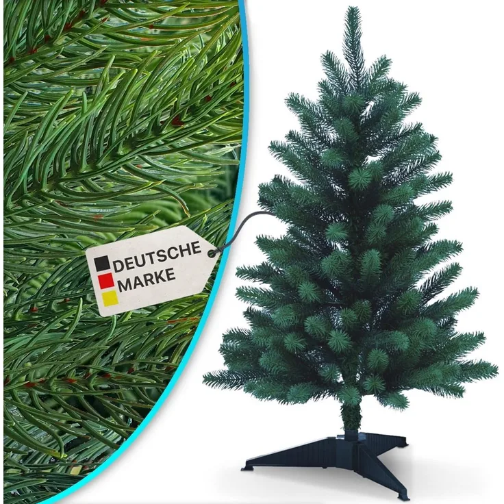 NYVI Künstlicher Weihnachtsbaum Weihnachtsbaum NYVI-Xmas Premium aus 100% Spitzguss Absolut Lebensecht, Künstlicher Tannenbaum B1 Schwer entflammbar Metallständer
