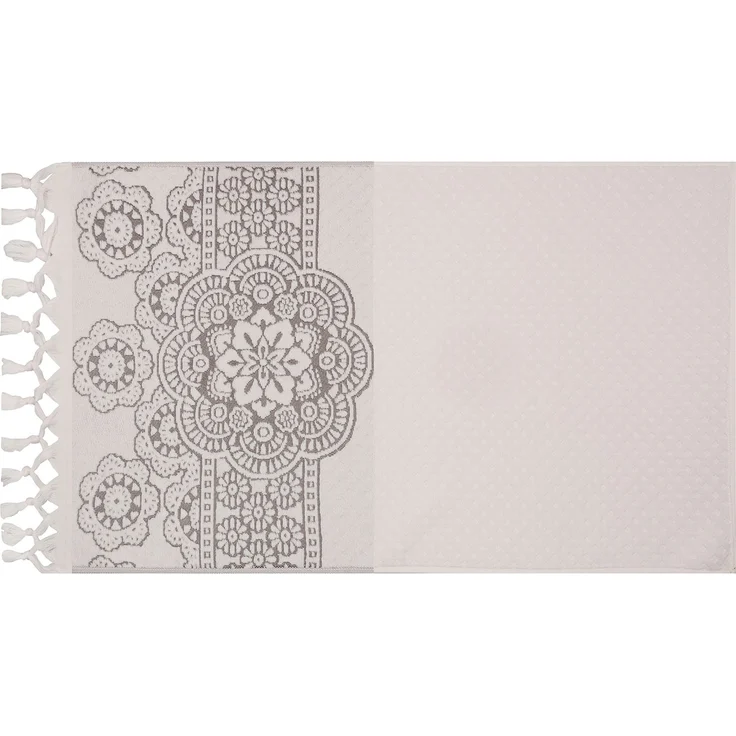 Mijolnir 'Marcello - Grey' Handtuchset (2-teilig), Ecru / Grau, 50 x 90 cm – Bild 5