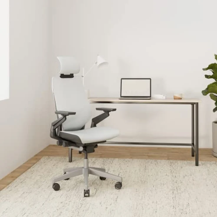 Steelcase Gesture Bürostuhl mit Bezug in Sturmhorizont mit Kopfstütze – Bild 3