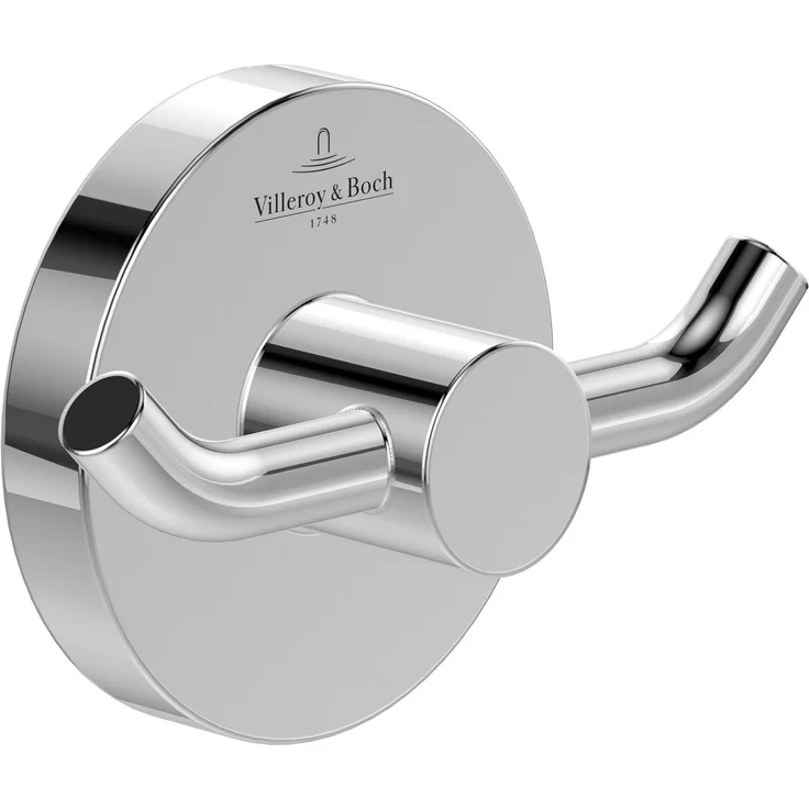 Villeroy & Boch Handtuchhaken Elements - Tender, Doppel 76 x 32 mm - Chrom – Bild 1