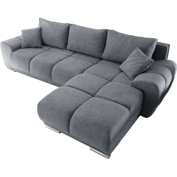 ED EXCITING DESIGN Ecksofa Anton L-Form, mit Bettfunktion, Bettkasten, Rücken- und Zierkissen, universell – Bild 2