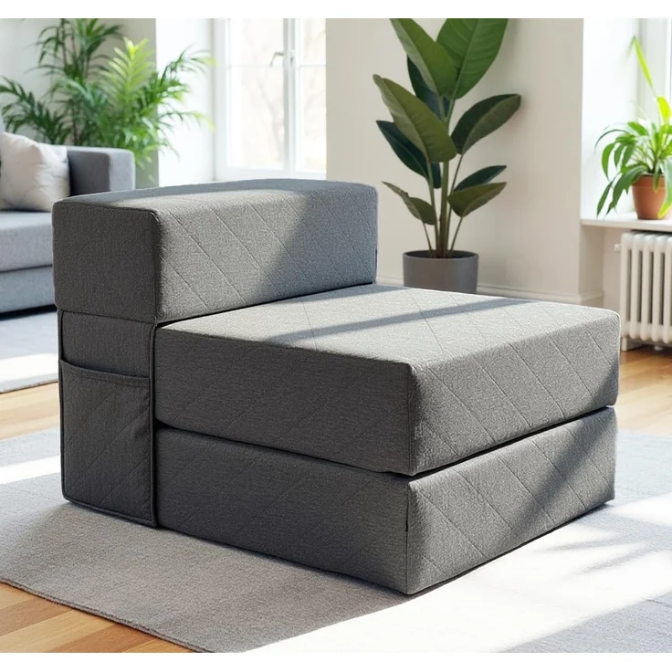DYNMC you Gästebett 200cm Extra dick 20cm & bequem H3 - Schlafsessel mit Bettfunktion (Faltbare Schlafcouch & Gästematratze) Klappbares Sofa Bett - Standard Klappmatratze – Bild 5