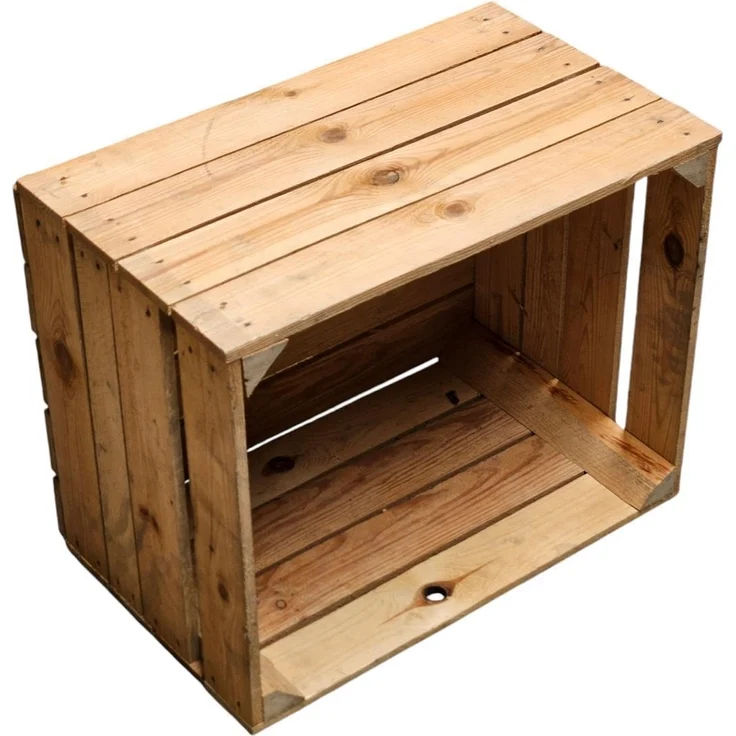 Obstkiste Holzkiste 50 x 40 x 30cm Vintage Natur massiv und robust – Bild 4