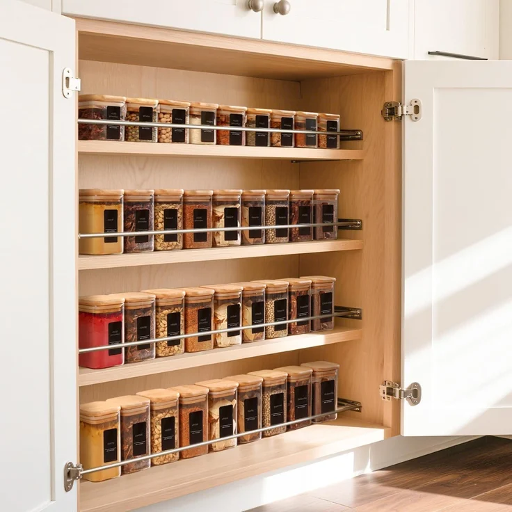 12er Set Gewürzgläser mit Bambusdeckel, 236ml, inkl. 275 Etiketten – Bild 4