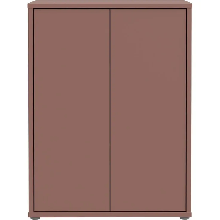Kommode >ALICE SPRINGS< 2 Türen, push to open, terrakottafarbig - 74,5x99,1x41,5cm (BxHxT)