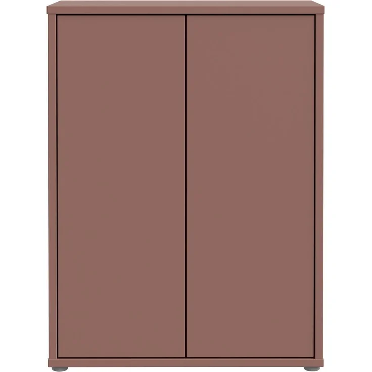 Kommode >ALICE SPRINGS< 2 Türen, push to open, terrakottafarbig - 74,5x99,1x41,5cm (BxHxT) – Bild 1