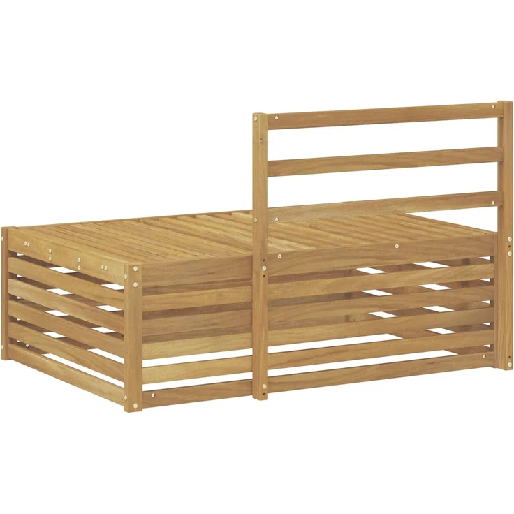vidaXL Outdoor Endsofa Massivholz Akazie Weiß gewaschen 901576 – Bild 5