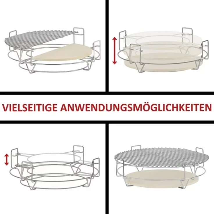 BBQ-Toro Grillerweiterung Kochsystem für Kamado, Edelstahl Smokersystem mit 3 Ebenen, Ø 52 cm – Bild 5