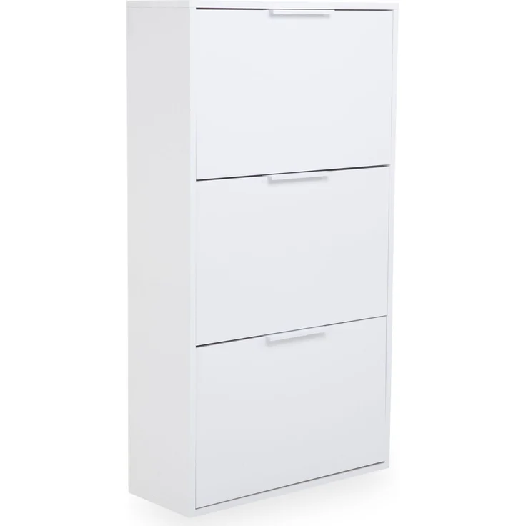 Composad Schuhschrank ESPRESSO - Diele Schuhschrank in Weiß Hochglanz – Bild 1