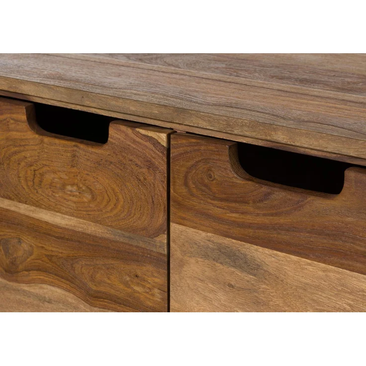 Sideboard Sheesham 134x40x65 natur sandgestrahlt lackiert MALMÖ 2 #206 – Bild 4
