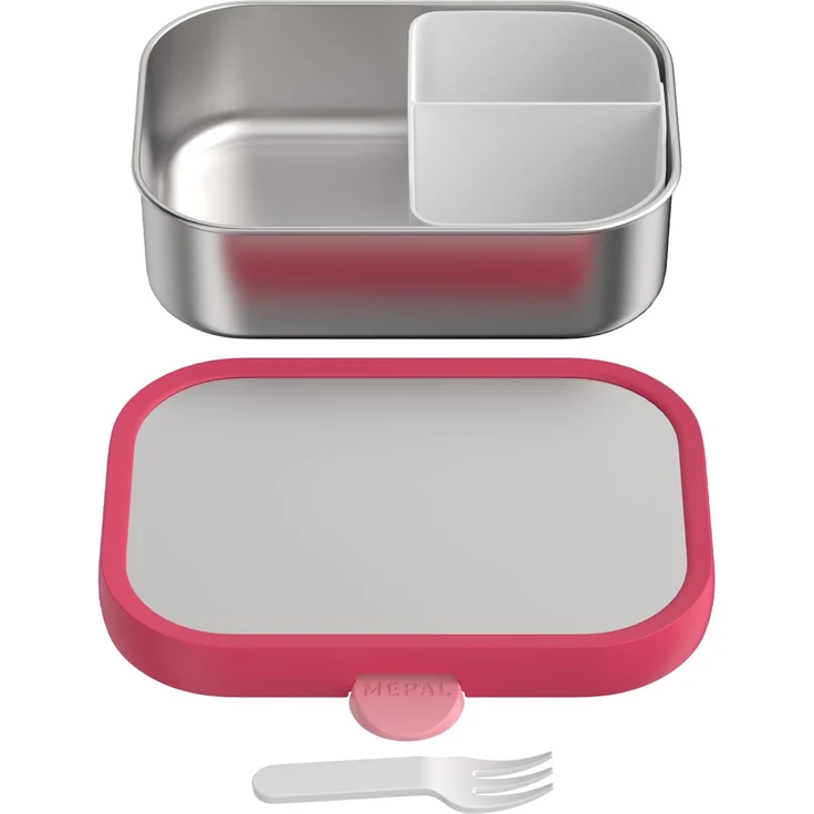 Mepal CAMPUS Edelstahl-Brotdose mit Gabel - Cool Pink – Bild 2