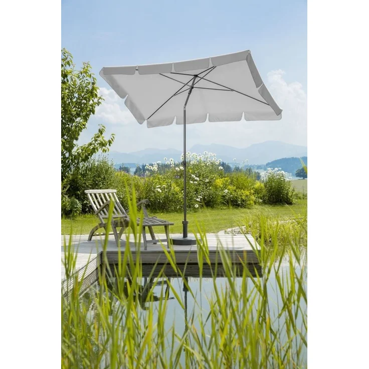 Schneider Sonnenschirm Aquila silbergrau 225 x 120 cm Marktschirm Gartenschirm – Bild 4
