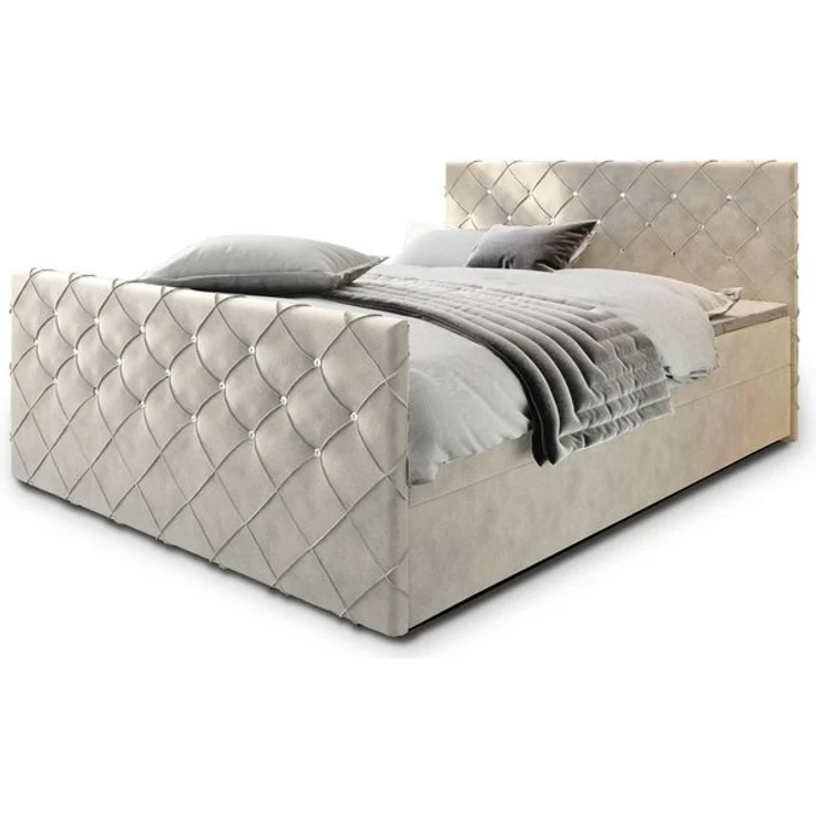 Masseno Boxbett MANDI 140x200 cm mit Bonell Matratze und Topper – Bild 4