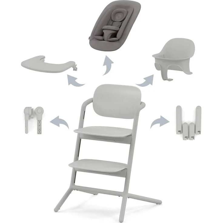 Cybex Lemo 4-in-1 Kinderstuhl Suede Grey Grau – Bild 1