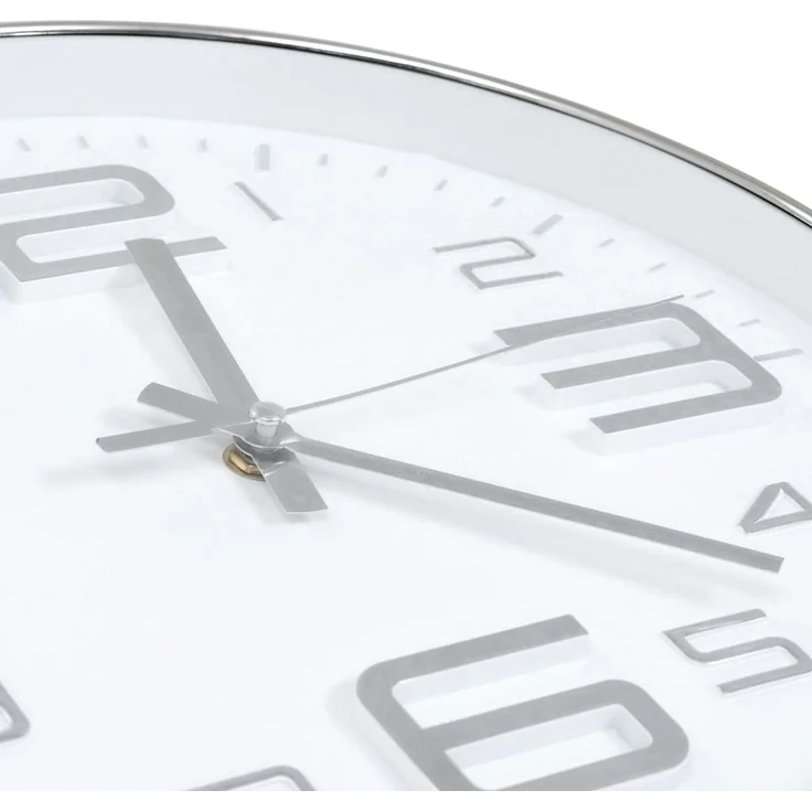 vidaXL Wanduhr 30 cm Silbern 50632 – Bild 3