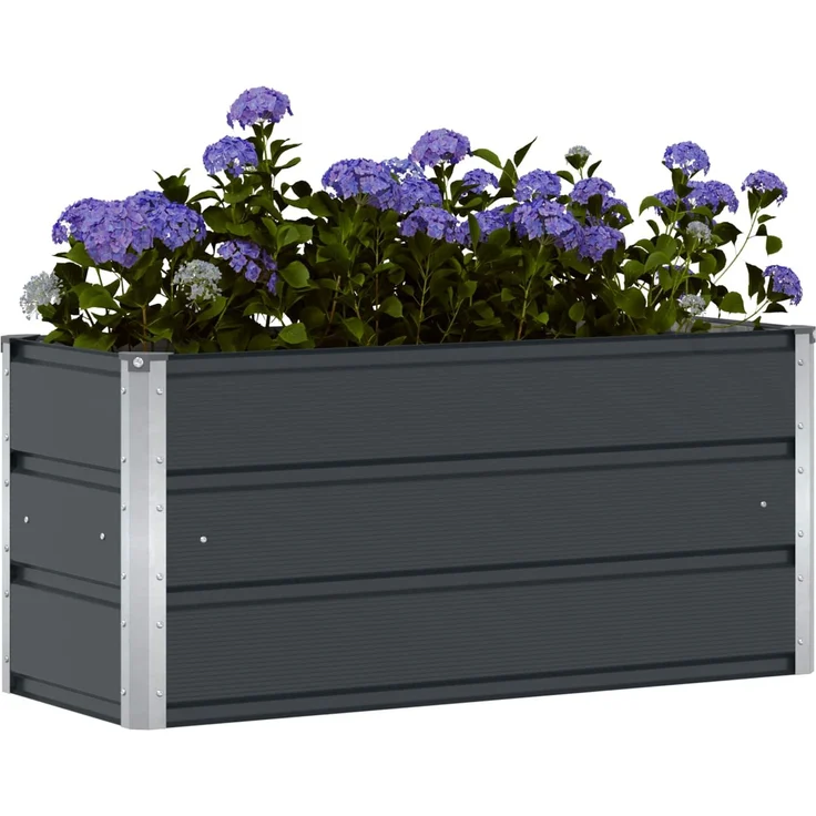 vidaXL Pflanzkübel Anthrazit 100 x 40 x 45 cm Stahl 42018184 – Bild 2