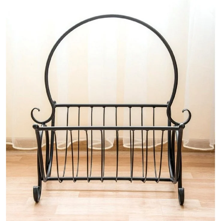 Zeitungskorb Zeitungsständer aus Metall H-52cm Zeitungshalter Beistelltisch – Bild 2