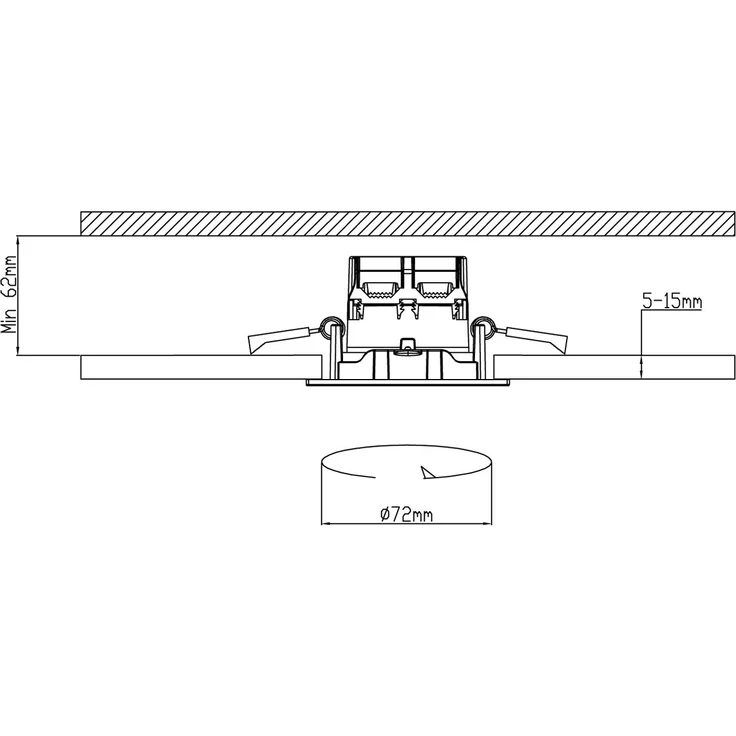 LED Einbaustrahler PAMIR eckig schwenkbar dimmbar Schwarz 5,5W Deckenbeleuchtung – Bild 7