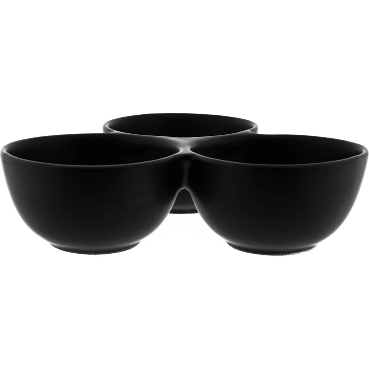 Snackschalen 3er Set aus hochwertigem Porzellan - elegant & funktional Schwarz – Bild 2