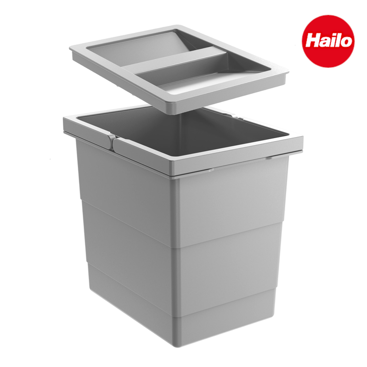 Hailo Einbaumülleimer Hailo Inneneimer 1107289 mit Deckel 6,5 L 226x174x200 mm 2 Henkel – Bild 5