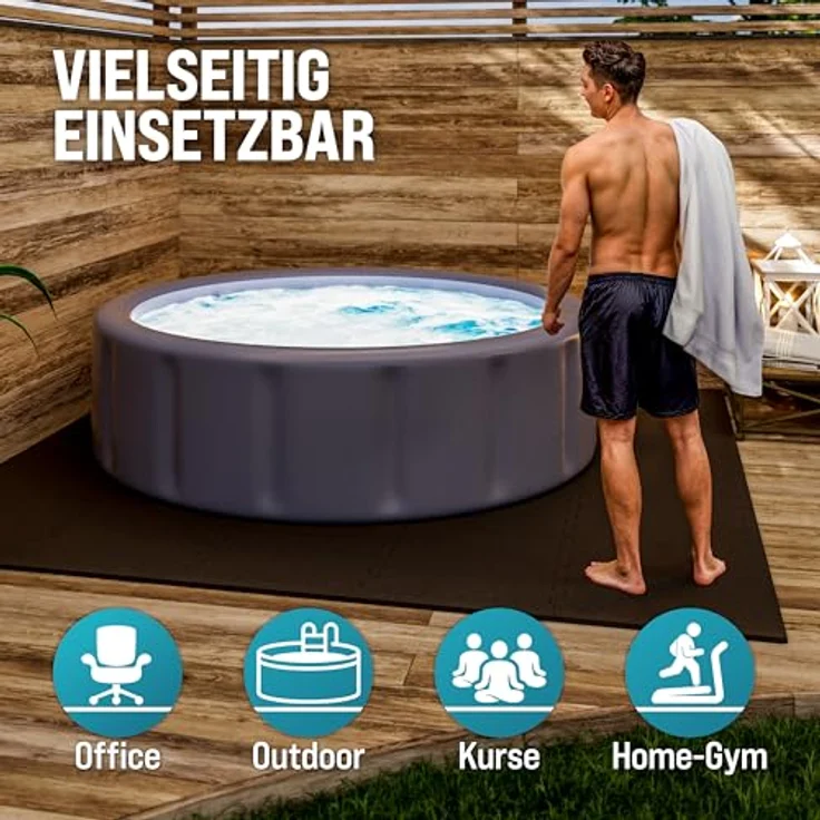 monzana Bodenschutzmatte, 18-St, Rutschfest, EVA-Schaumstoff, Bodenschutz, 30x30cm, Fitnessmatte, Pool – Bild 5