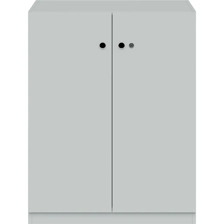 Pren Flügektürenschrank, inkl. 2 Fachböden für 2,5 OH, Maße: H 1018 x B 800 x T 500 mm, Farbe 005 weiß