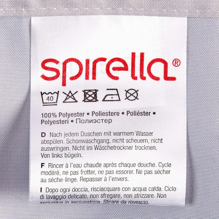 spirella Duschvorhang JAYA Breite 180 cm, Premium Textil-Duschvorhang, 100% Polyester, wasserabweisend, Anti-Schimmel-Effekt, waschbar 40°, romantisches Floral Motiv, Farbe beige-grau / bunt pastell, Größe 180 x 200 cm – Bild 4