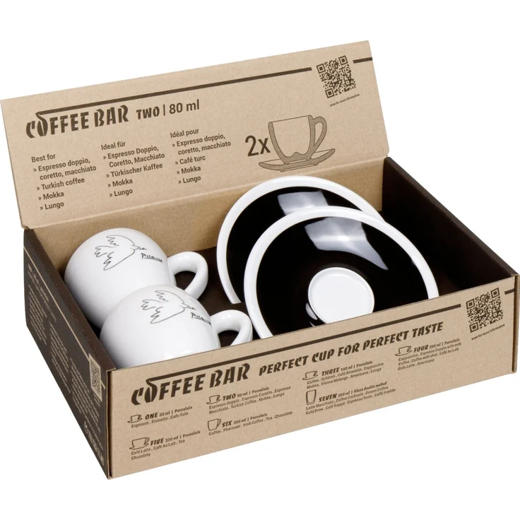 KÖNITZ 2er Set Coffee Bar TWO Picasso Espressotasse mit Untertasse 80 ml im Geschenkkarton – Bild 5