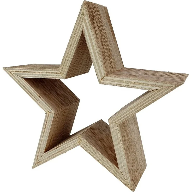 sesua Dekostern Deko Holzstern Stern Weihnachtsstern Fensterdeko Tischdeko – Bild 2