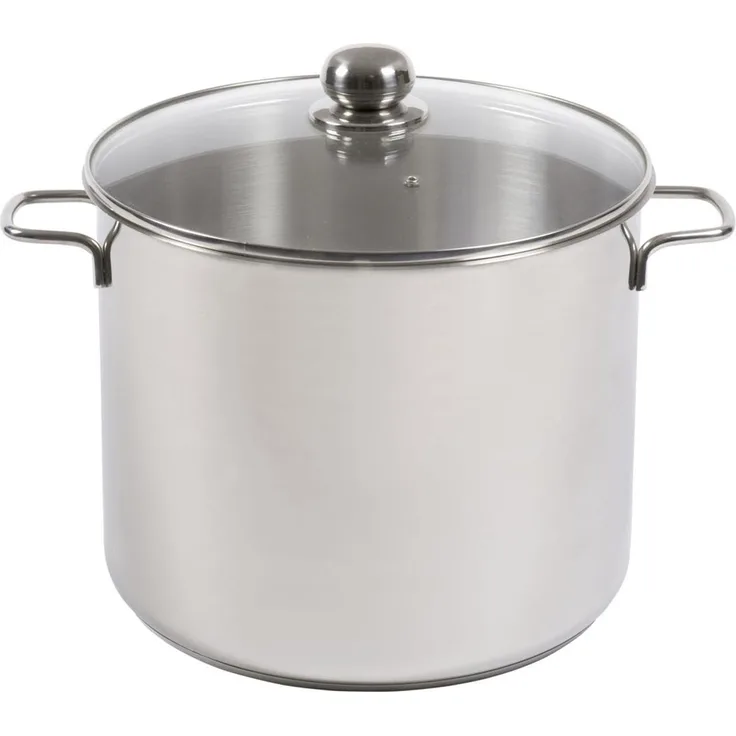 KARL KRÜGER Kochtopf Jumbo mit Glasdeckel 17 Liter Ø30cm Edelstahl