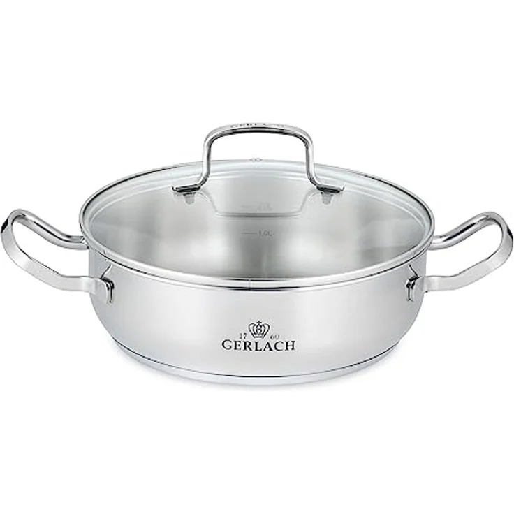 Gerlach Simple Topf mit Deckel niedrig 24cm 2L – Bild 1