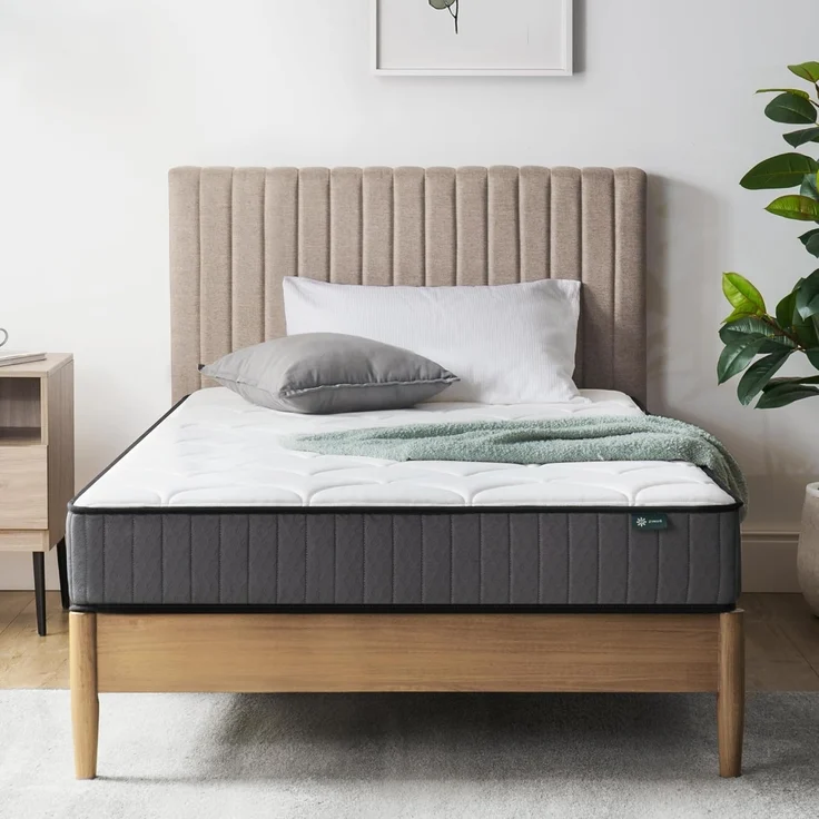 Zinus Hybrid-Matratze, Memory Foam, Weiß, Single