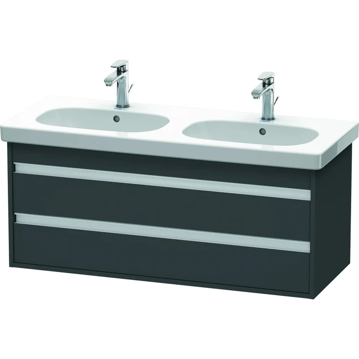 Duravit Waschbeckenunterschrank Ketho, Graphit, 115 cm, mit Pflegeleichter Oberfläche und Schubladen für geräumige Badezimmer