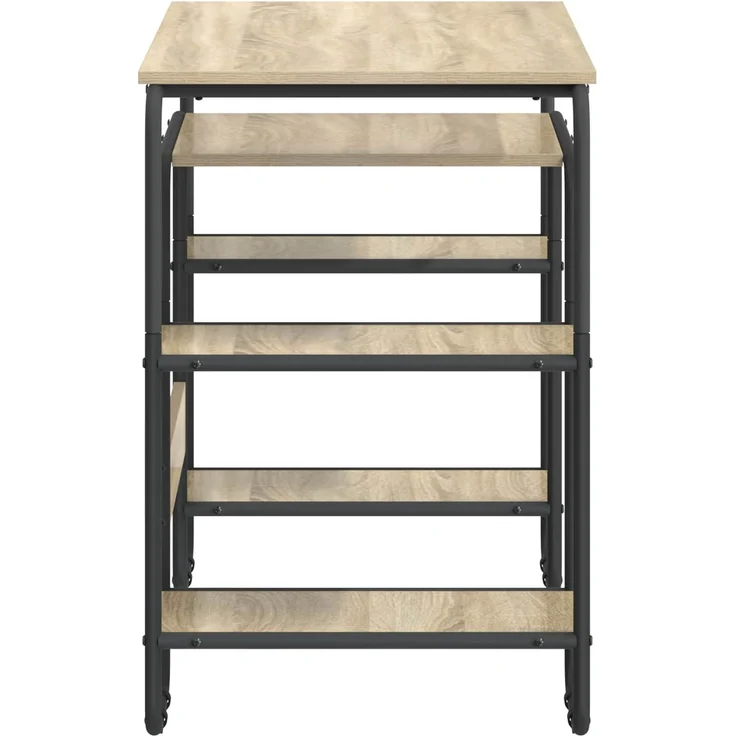 vidaXL Schreibtisch mit Stauraum Sonoma-Eiche 113,5 x 52 x 75,5 cm 8008033 – Bild 4