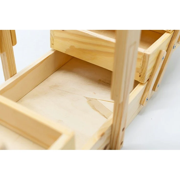 Koopman Nähkästchen Nähkasten Nähset Nähkorb Nähkästchen Nähbox Holz klappbar, mit Klappdeckel – Bild 3