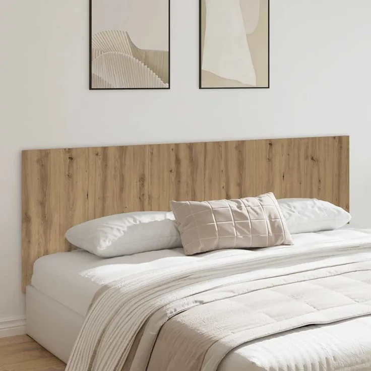 vidaXL Kopfteil Wandmontage Artisan-Eiche 240x1,5x80 cm Holzwerkstoff Braun