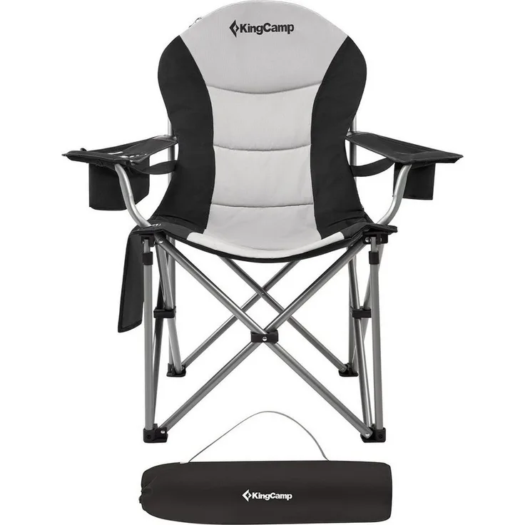 KingCamp Campingstuhl Camping Falt Stuhl Klapp Sessel, Garten Angel Outdoor Kühltasche 160 kg