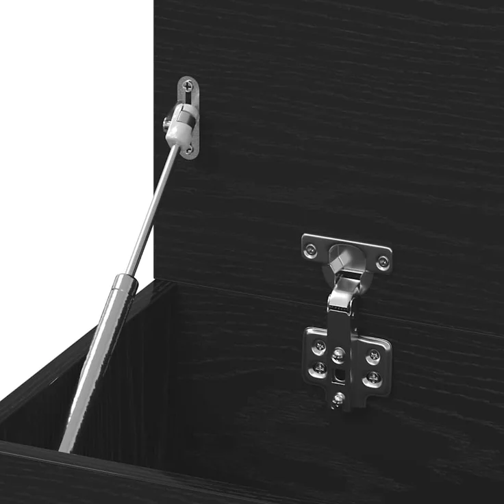 vidaXL Schuhbank Schwarz Eichen-Optik 80 x 30 x 45 cm Holzwerkstoff 862703 – Bild 8