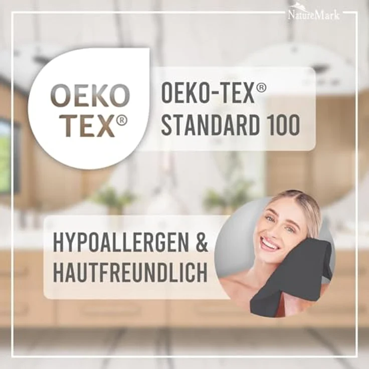 NatureMark 20x, 100% Baumwolle Gästetücher, anthrazit/grau, 20er Pack 30x50 cm, 20 – Bild 8