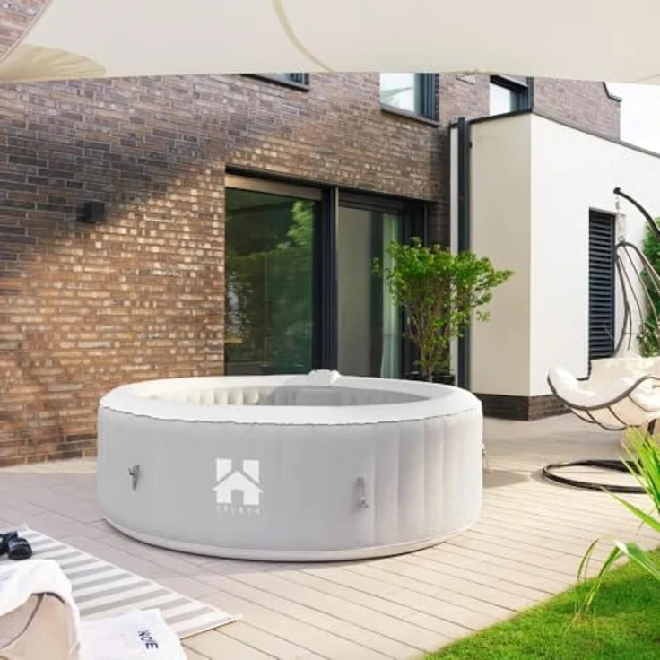 HOME DELUXE Outdoor Whirlpool SPLASH Uni - Grau - 6 Personen – Bild 3