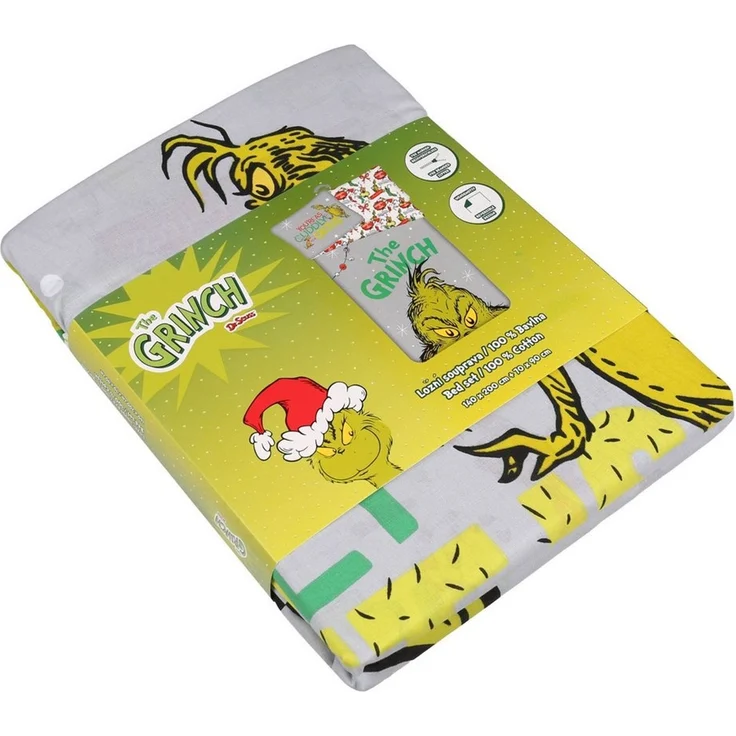 Sarcia. eu Kinderbettwäsche Grinch Doppelseitige Kinderbettwäsche Baumwolle 140x200 + 70x90 cm – Bild 3