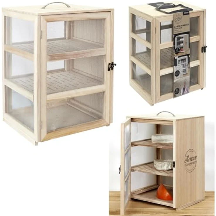 Cook Concept KA4717 Vorratsschrank, für Aufbewahrung, sonstiges Zubehör, Paulownia-Holz, Holz-Stahl, 28,2 x 24 x 39 cm – Bild 10